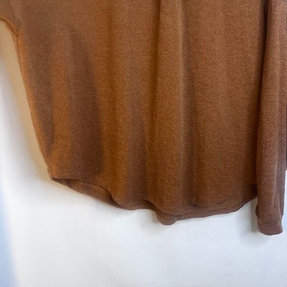 Wishlist Rusty Orange Vneck Button Detail Boxy Oversized Slouchy Sweater Sz M/L - Picture 6 of 11